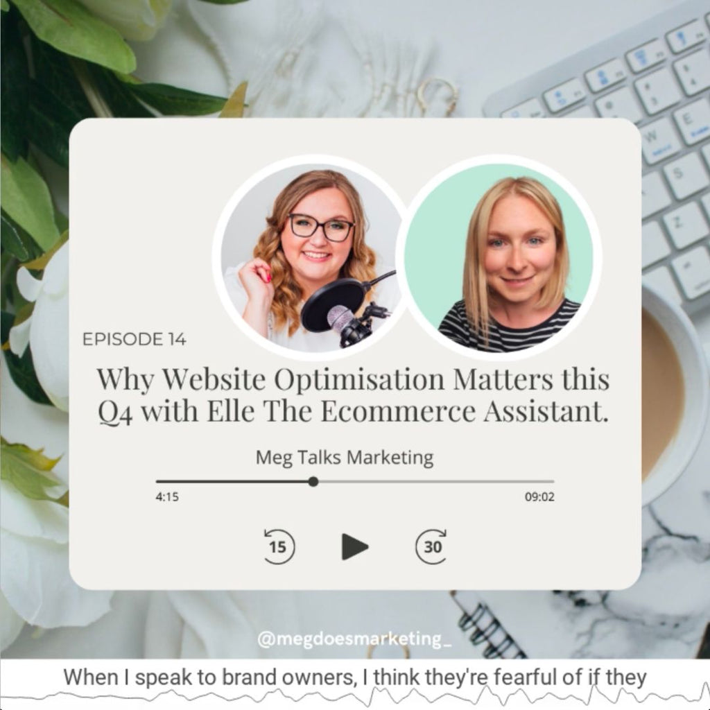 Meg Talks Marketing Podcast featuring Elle Williamson, Founder of The Ecommerce Assistant